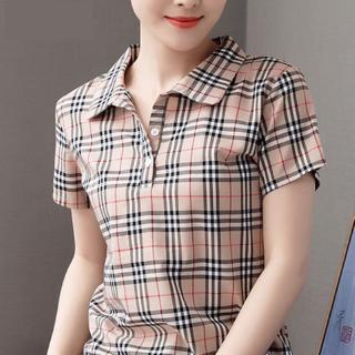 Áo sơ mi Polo cao cấp thời trang kẻ sọc Burberry dành cho nữ