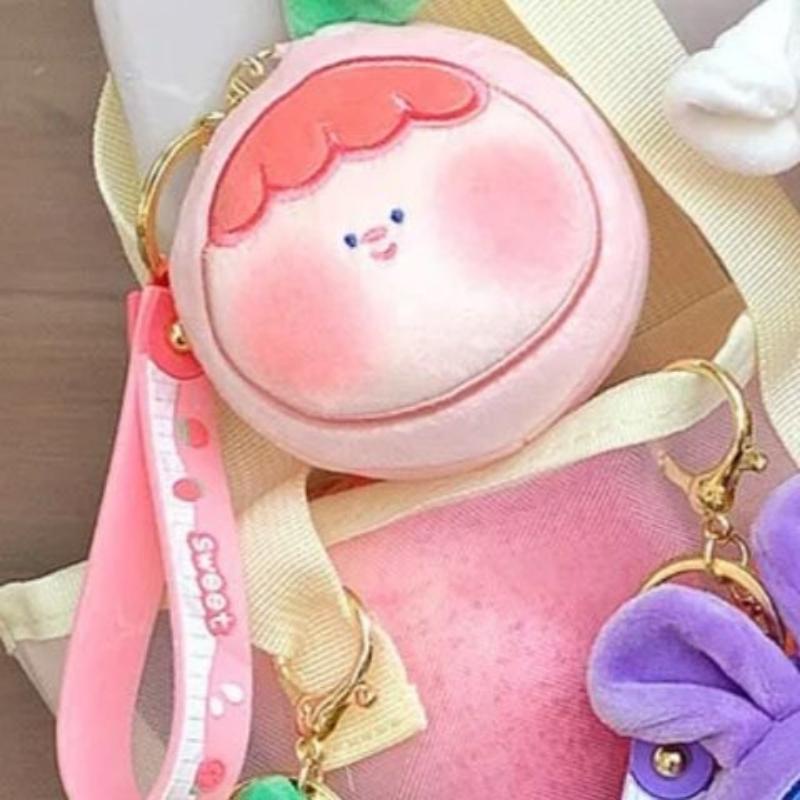 Móc Khóa Bông Mặt Bé Ú Siêu Dễ Thương. Móc Khóa Balo Cute Nhiều Hình Cho Nữ