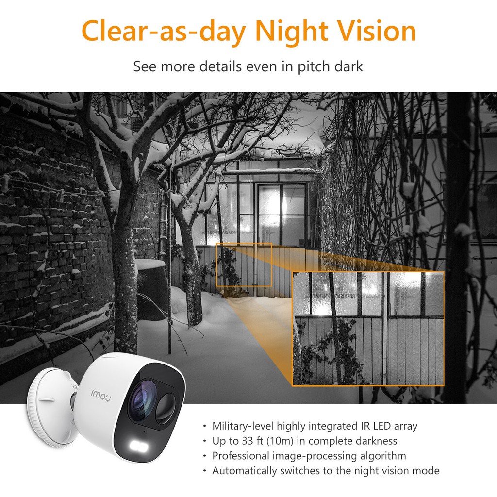 DAHUA CAMERA IPC WIFI IMOU C26EP - NGOÀI TRỜI FULL HD 1080P - Lưu trữ đám mây - Bảo hành chính hãng 2 năm