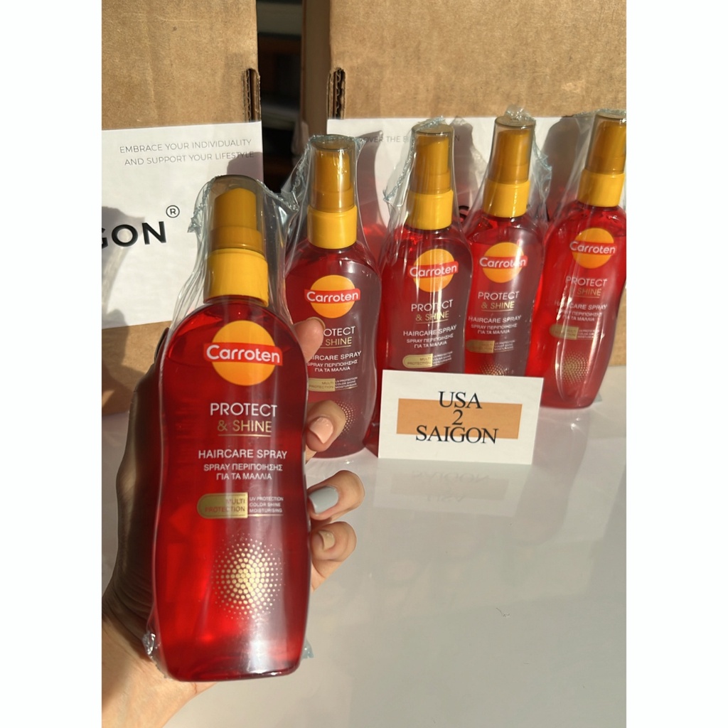 Xịt chống nắng bảo vệ tóc Carroten Oil Protect &amp; Shine Haircare Spray 150ml