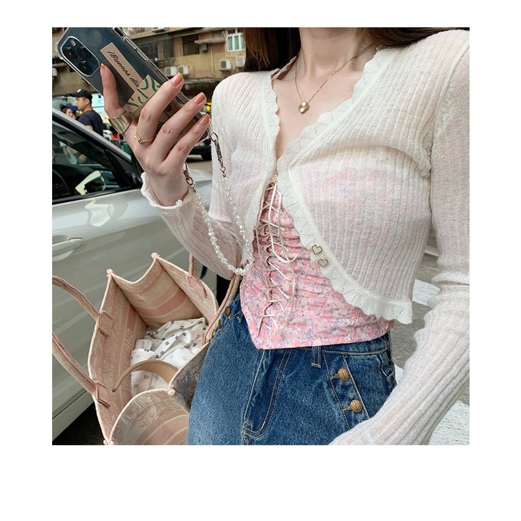 Áo Khoác Cardigan Chống Nắng Dáng Ôm Thời Trang Mùa Hè Cho Nữ