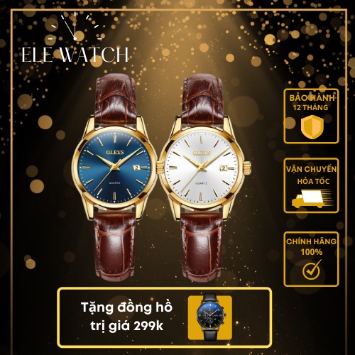Đồng Hồ Đôi Nam Nữ OLEVS ELE Watch Đồng Đồ Cặp Đôi Đẹp Fullbox Bảo Hành 12 Tháng A07