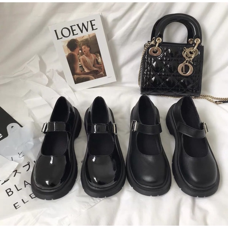Giày búp bê có quai vintage Mary Jane đế cao 5cm Yannie Lolita ulzzang Hàn Quốc