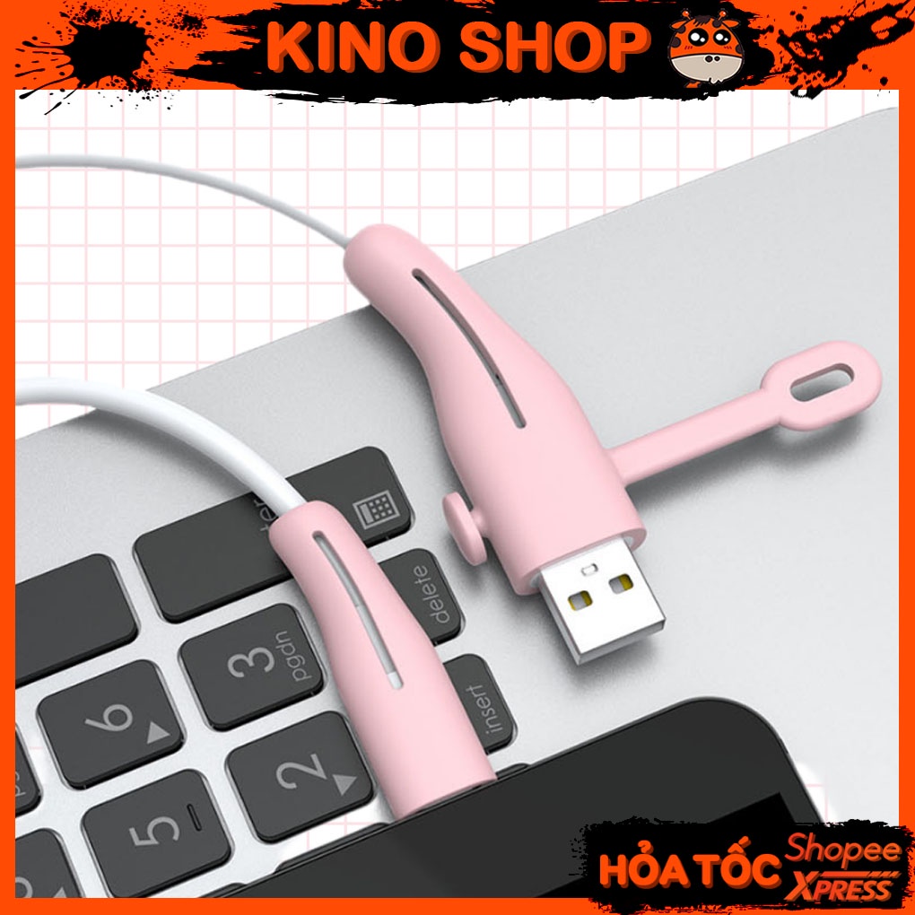 Bọc bảo vệ đầu sạc chống gãy đứt cáp sạc USB Iphone android cổng lightning type C KinoShop