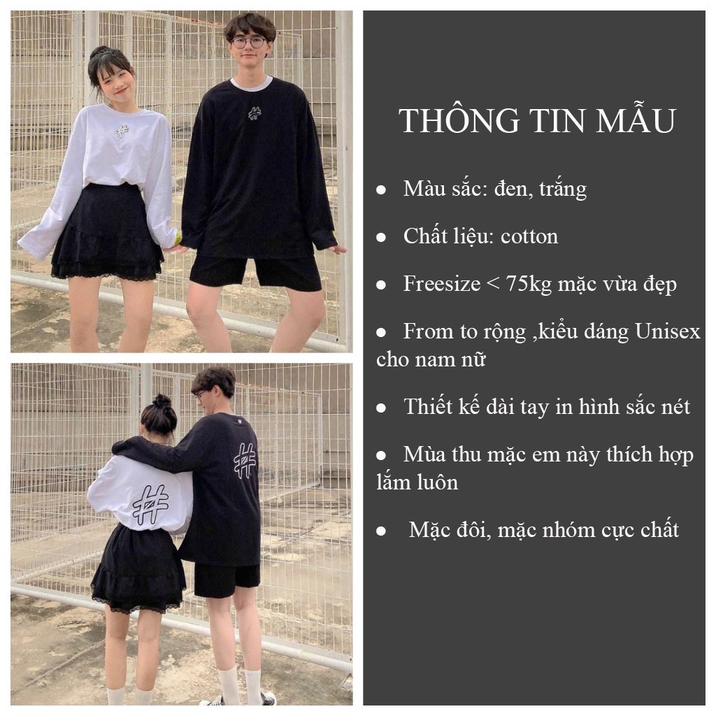 Áo thun Unisex dài tay HASTANG mặc đôi_VIETSTAR