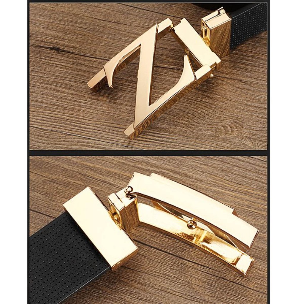 Thắt lưng nam, dây nịt nam da khóa kim xoay hai mặt cao cấp chữ Z