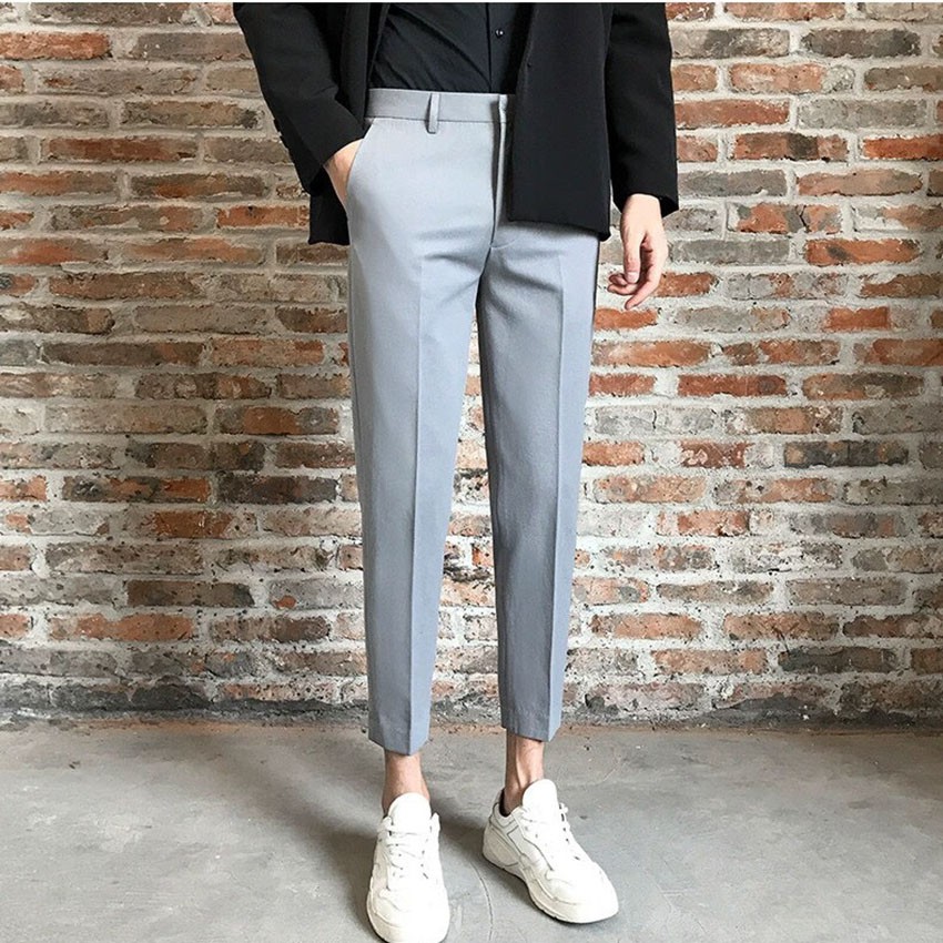 Quần âu nam ống côn vải lụa co giãn,quần tây nam không nhăn,không xù,5 màu thời trang | BigBuy360 - bigbuy360.vn