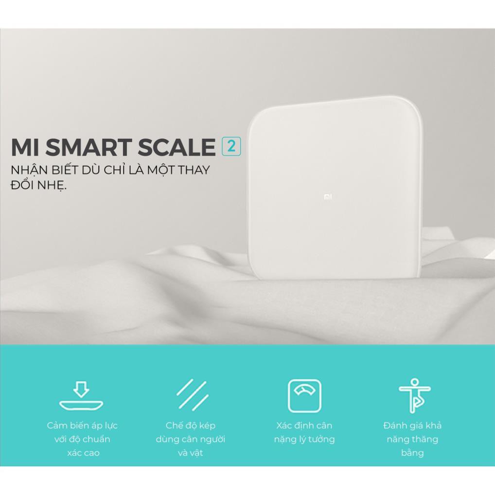 ✁▼✼Cân Điện Tử Thông Minh Xiaomi Mi Smart Scale Gen 2 – Bác Sĩ Gia Đình, Trợ Lý Sức Khỏe - Version 2020 Hàng Chín