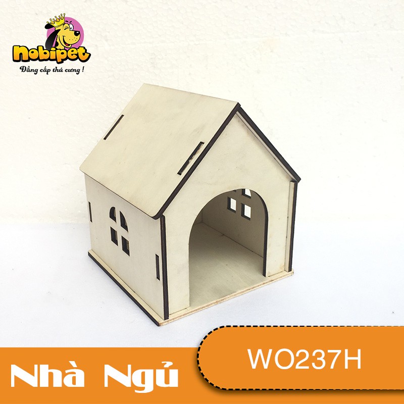 Nhà ngủ gỗ lắp ráp HappyHome Nhà ngủ Gỗ Cho Nhím Kiểng WO237H