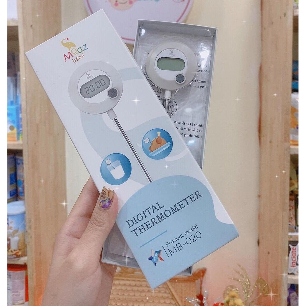 Nhiệt kế đo sữa Moaz BeBe - đo nhiệt độ sữa, nước tắm, đồ ăn dặm