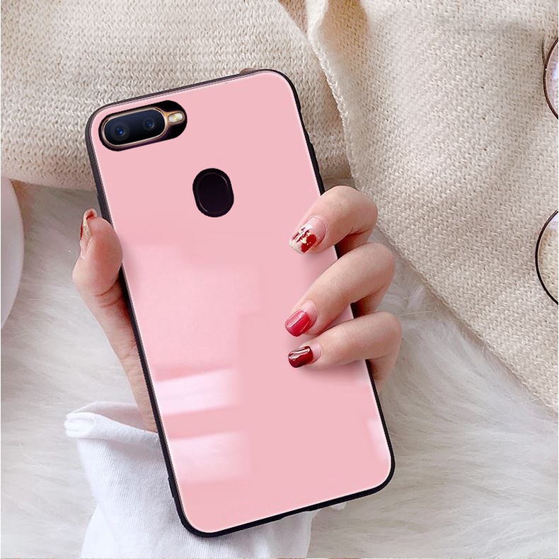 Ốp Lưng OPPO A12/A7/A5s/F9 Mặt kính gương sáng bóng cao cấp