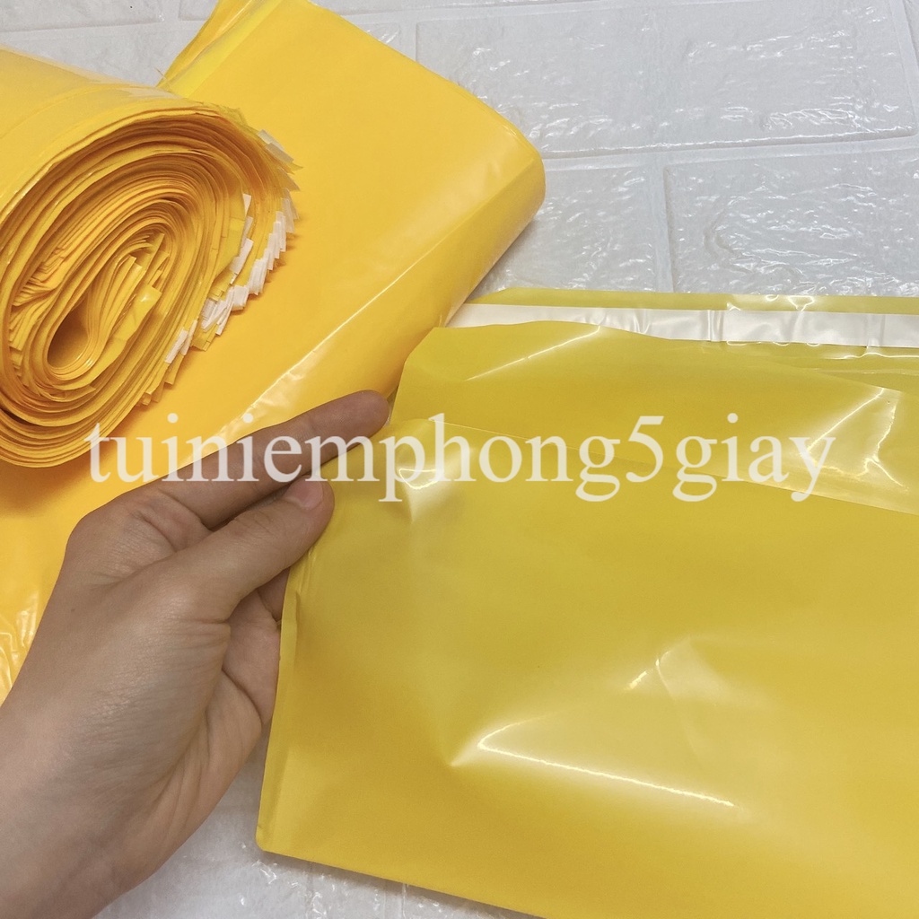 [1Kg–Màu vàng-Đủ size] Túi gói hàng niêm phong tự dính - túi đóng hàng chuyển phát nhanh có sẵn keo dính – 5 GIÂY