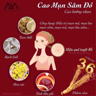 CAO MỤN SÂM ĐỎ 36 VỊ  ( full size 15g) - chính hãng
