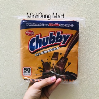Kẹo nhai mềm socola Chubby gói 50 chiếc