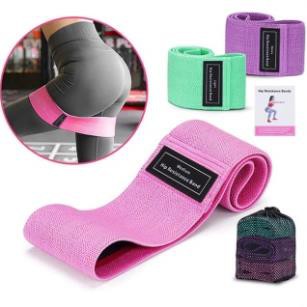 Dây kháng lực tập gym, dây kháng lực tập mông tay chân đùi dây vải Power mini Band đàn hồi phụ kiện tập gym SP002