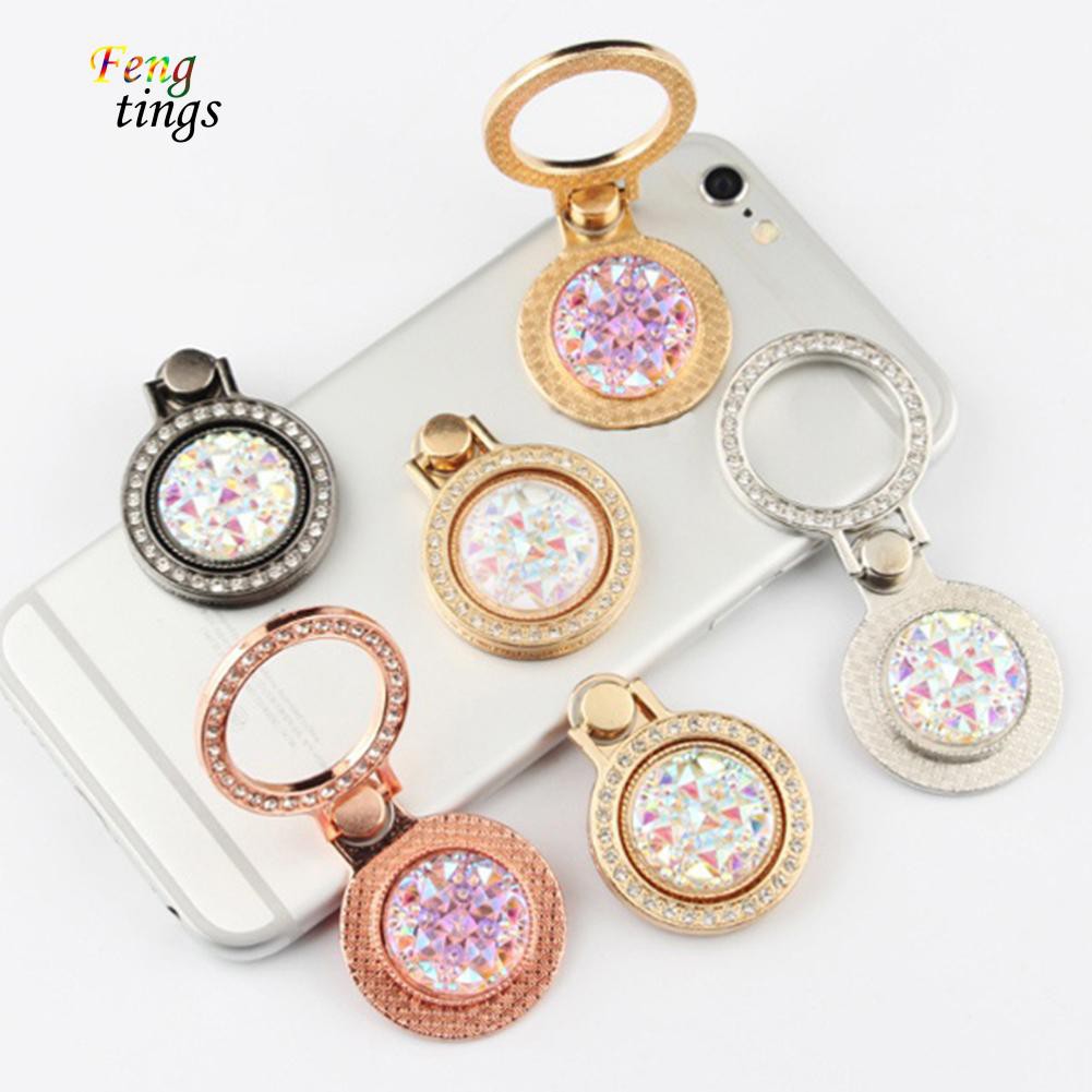 Nhẫn đỡ điện thoại đính đá lấp lánh thời trang cho iPhone iPad