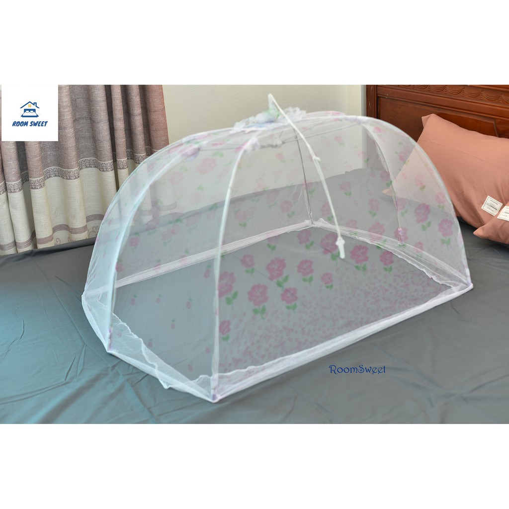 Màn chụp cho trẻ sơ sinh chống muỗi và côn trùng khung thép . Mùng chụp cho bé cao cấp