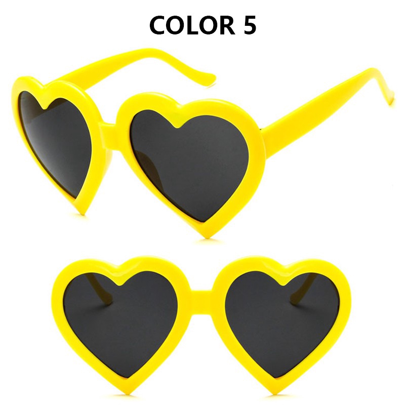 Kính râm kiểu vintage hình trái tim đáng yêu chống tia UV 400