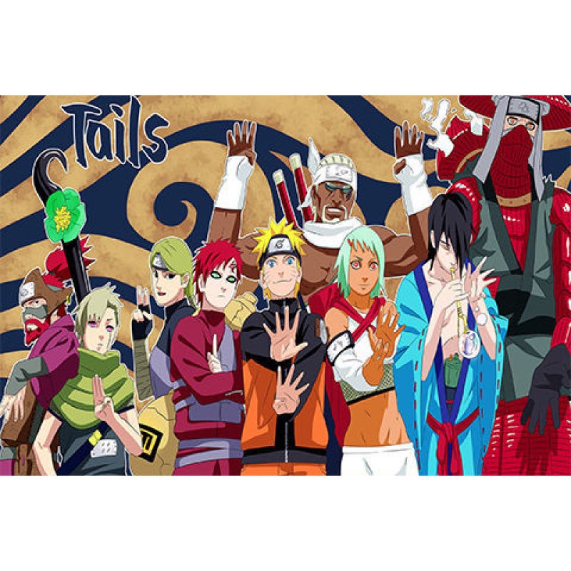 Bộ Xếp Hình 300/520/1000 Miếng Hình Anime Naruto Độc Đáo