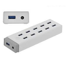 HUB USB 10 Cổng USB 3.0 Cao Cấp Có Nguồn 12V 4A Chính Hãng Ugreen 20297