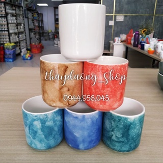 Cốc sứ dáng trụ nhiều màu 200ml
