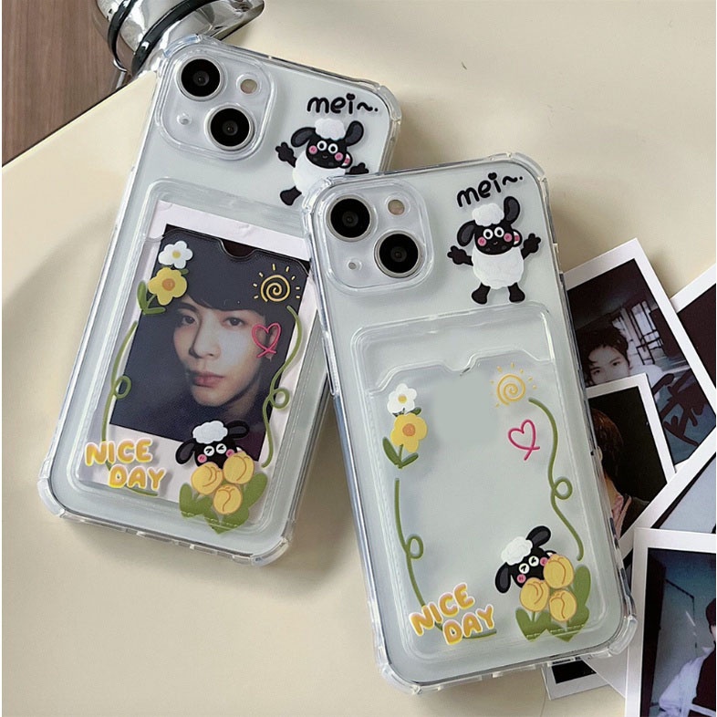 Ốp lưng Iphone trong túi đựng thẻ cừu 6/6s/6plus/6splus/7/7plus/8/8plus/xs/11/12/13/14/pro/max/plus/promax TT34