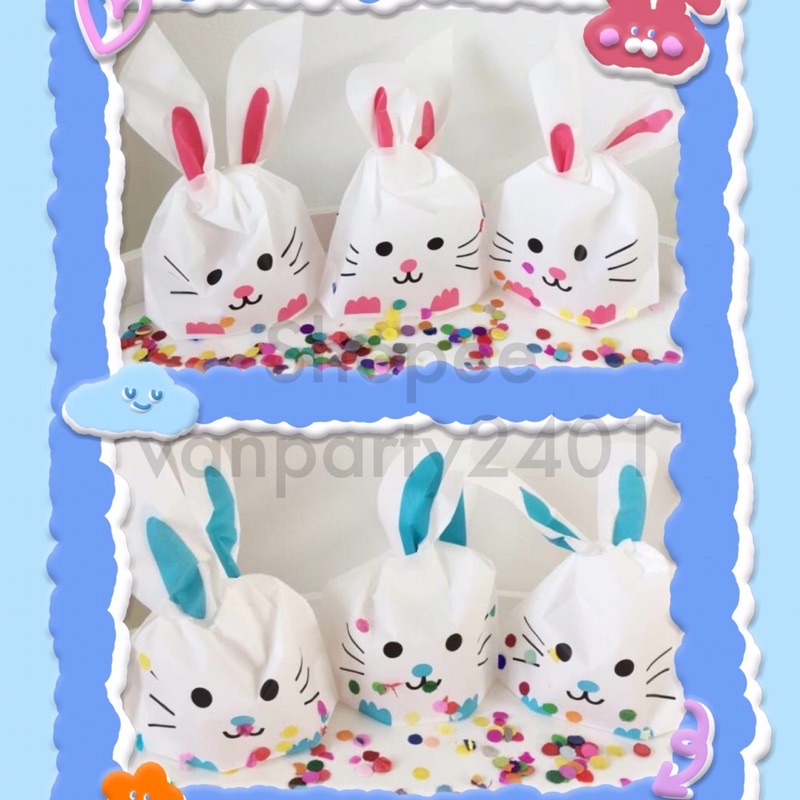 Túi đựng bánh kẹo thắt nơ hình thú