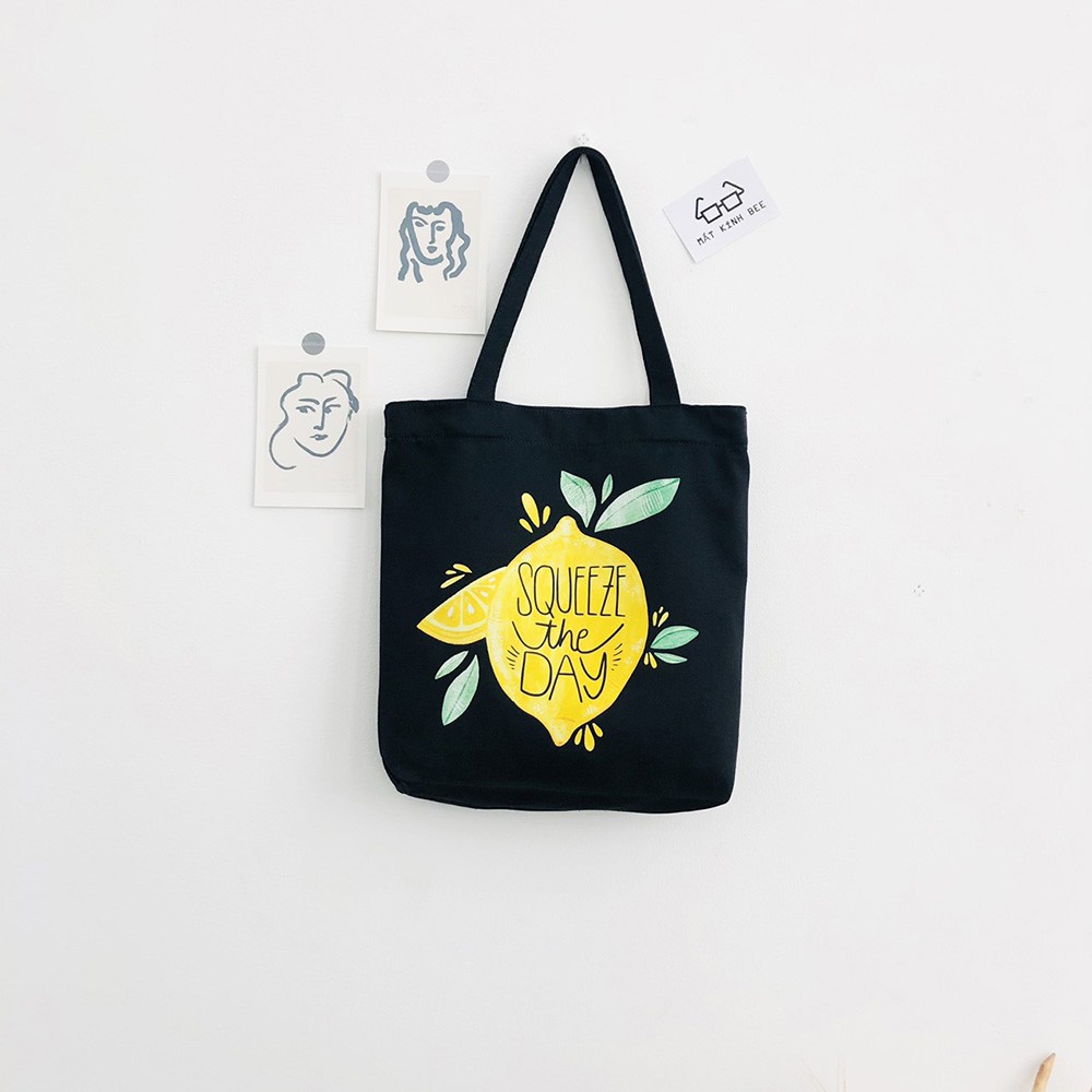 Túi tote vải CANVAS thời trang nhiều mẫu đeo vai, đeo chéo đi học đẹp - Chưa kèm dây đeo chéo