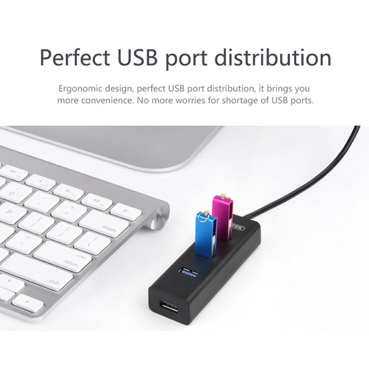 Hub USB 3.1 chia 1 ra 4 Cổng Unitek Y3089 Tích Hơp Chức Năng Sạc - Hãng phân phối