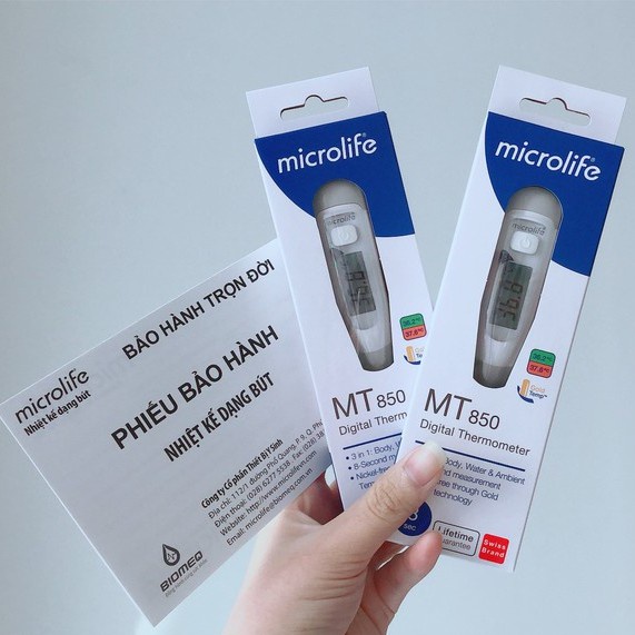 Nhiệt kế điện tử Microlife MT850 (8 giây) đầu dẻo đo thân nhiệt, môi trường bảo hành trọn đời