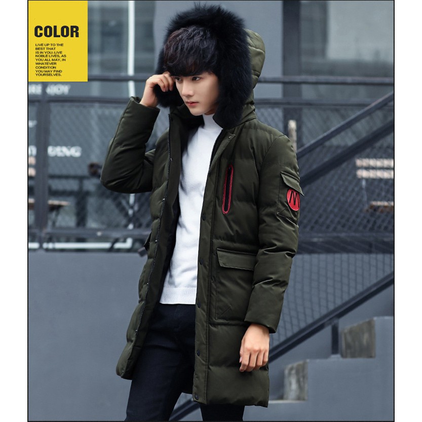 COMBO ÁO KHOÁC PHAO NAM AP38 + GĂNG TAY DA LÓT LÔNG