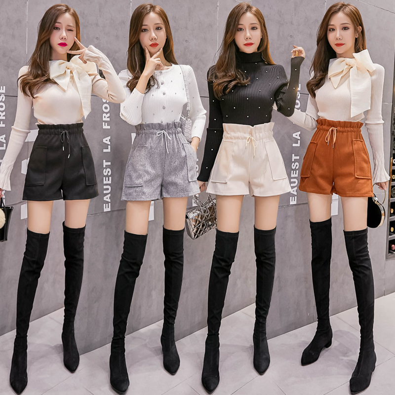 Quần short ống rộng lưng cao thiết kế mỏng năng động thời trang tùy chọn màu sắc cho nữ