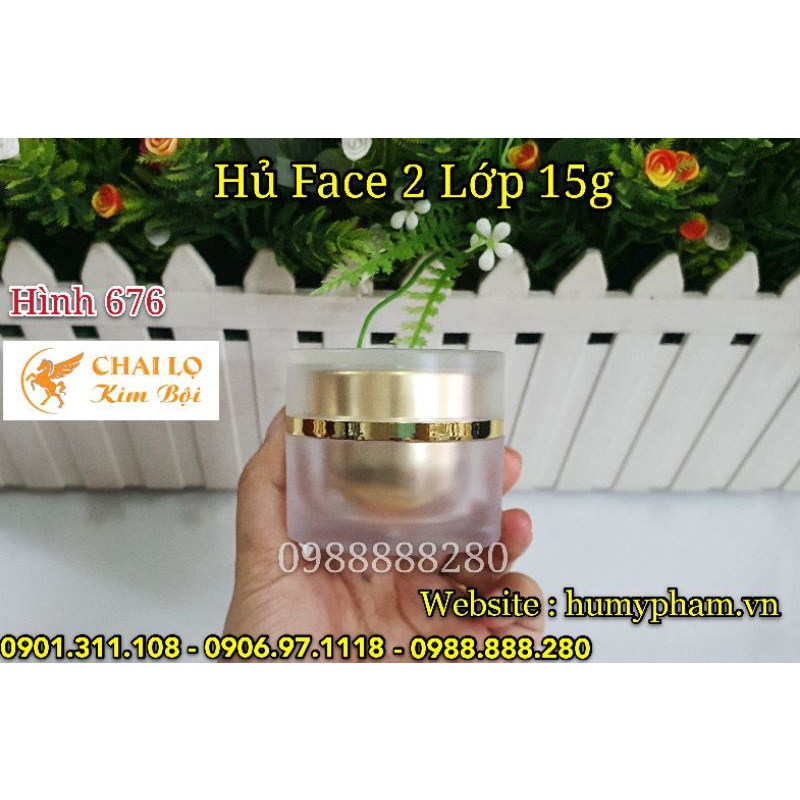 Chai Lọ Mỹ  Phẩm  - Hủ Face 2 Lớp 15g