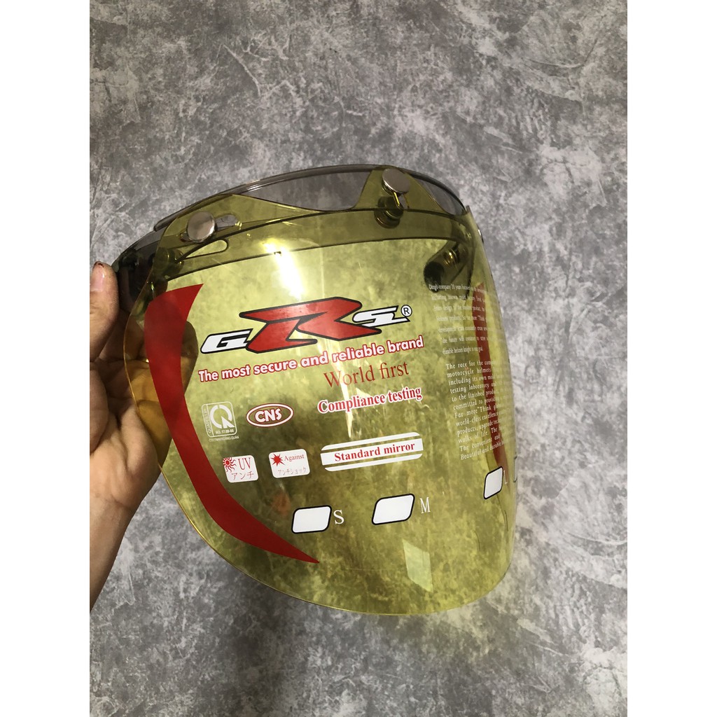 Kính LAVA - Kính mũ 3/4 đầu màu trong suốt, khói, và vàng