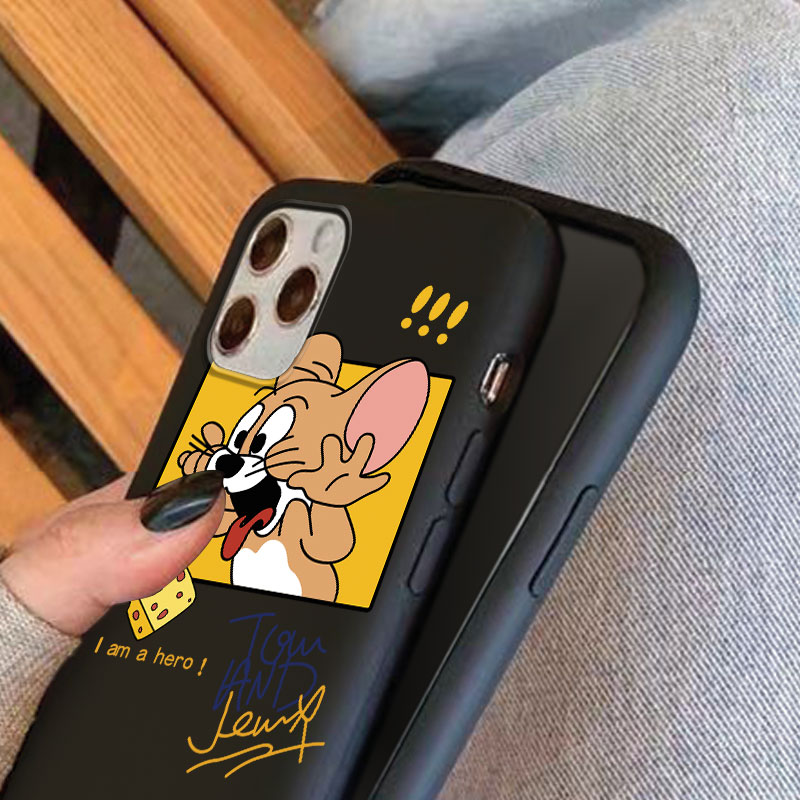 Ốp điện thoại dẻo nhám hình Tom và Jerry cho Samsung A3 A5 A7 J1 J2 J3 J5 J7 Prime Pro 2015 2016 2017