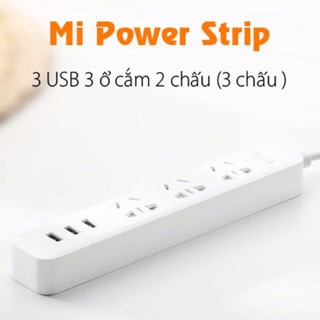 Ổ cắm XIAOMI 3 lỗ, 3 ÚB, 2A Power Strip