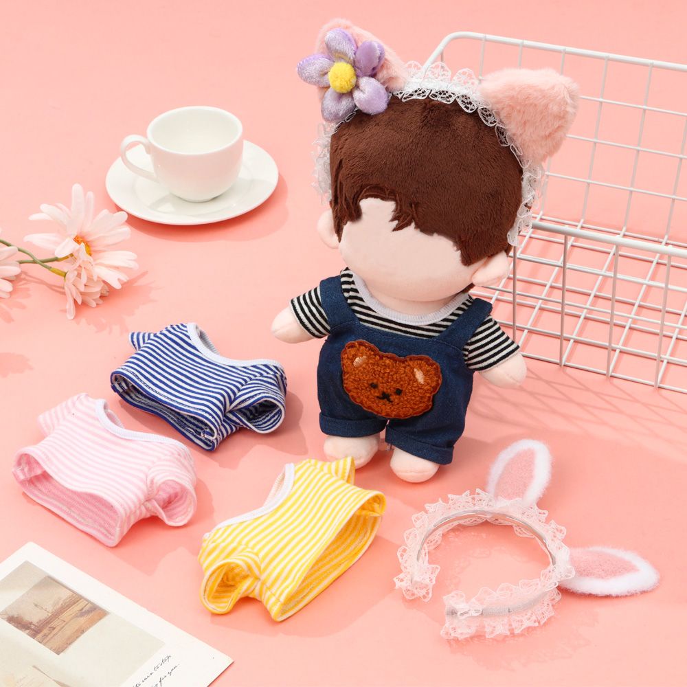 UPSTOP 1 PC DIY Cartoon Plush Toys Decor 20cm/14inch Cotton Doll Clothes Replacement Accessories/Multiple Styles