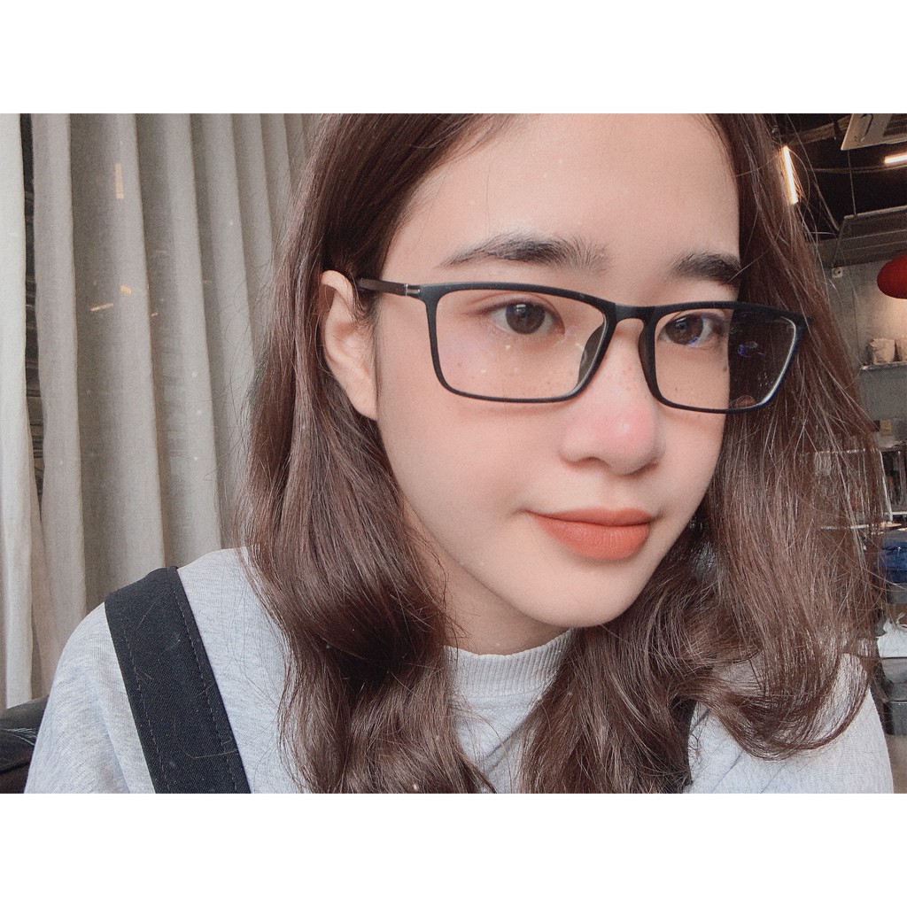 Gọng kính cận nhựa dẻo cho mặt tròn 4U, mắt vuông chống bụi hoặc lắp cận, màu đen – J165 | BigBuy360 - bigbuy360.vn