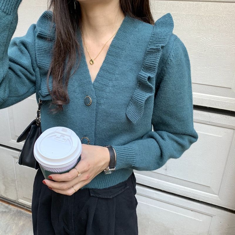 Áo sweater nữ tay dài dáng rộng điệu đà thời trang