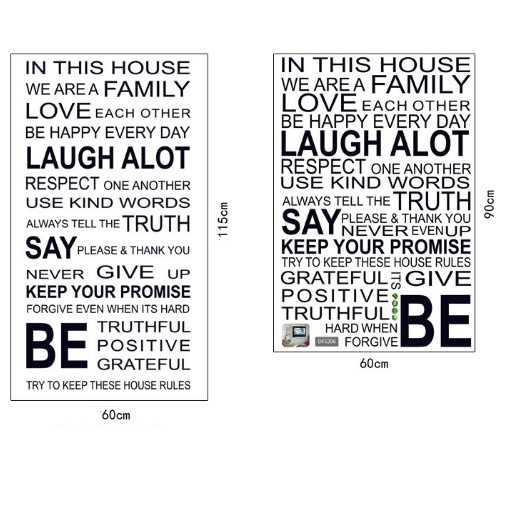 Decal trang trí chữ tiếng anh IN THIS HOUSE