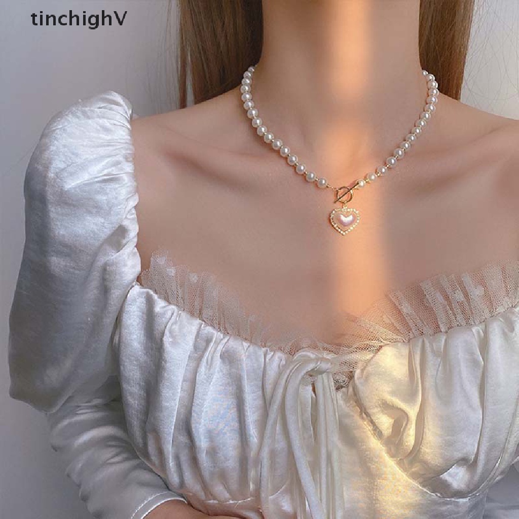 Vòng cổ Mạ Vàng Đính Trai Nhân Tạo Thời Trang