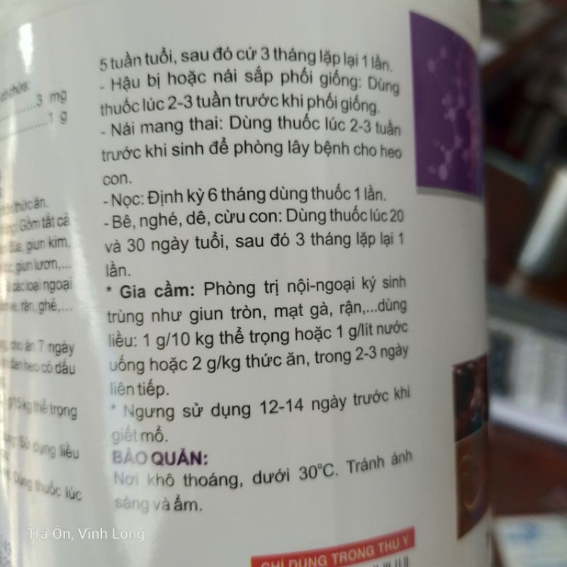 Vimectine trị nội ngoại ký sinh trùng trên vật nuôi như ve, ghẻ và các loại giun ký sinh