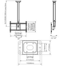 Giá treo tivi thả trần xoay 360 độ - NB - T3260 [ 32&quot; - 65&quot; ] - [ Hàng Chính Hãng 2021 ]
