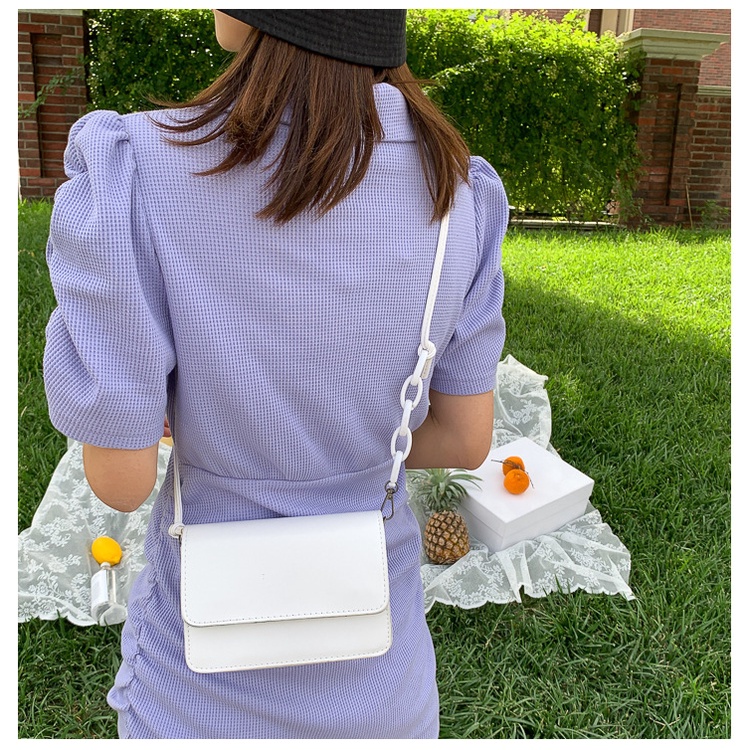 Túi đeo chéo mini, túi xách nữ màu trơn thời trang thanh lịch