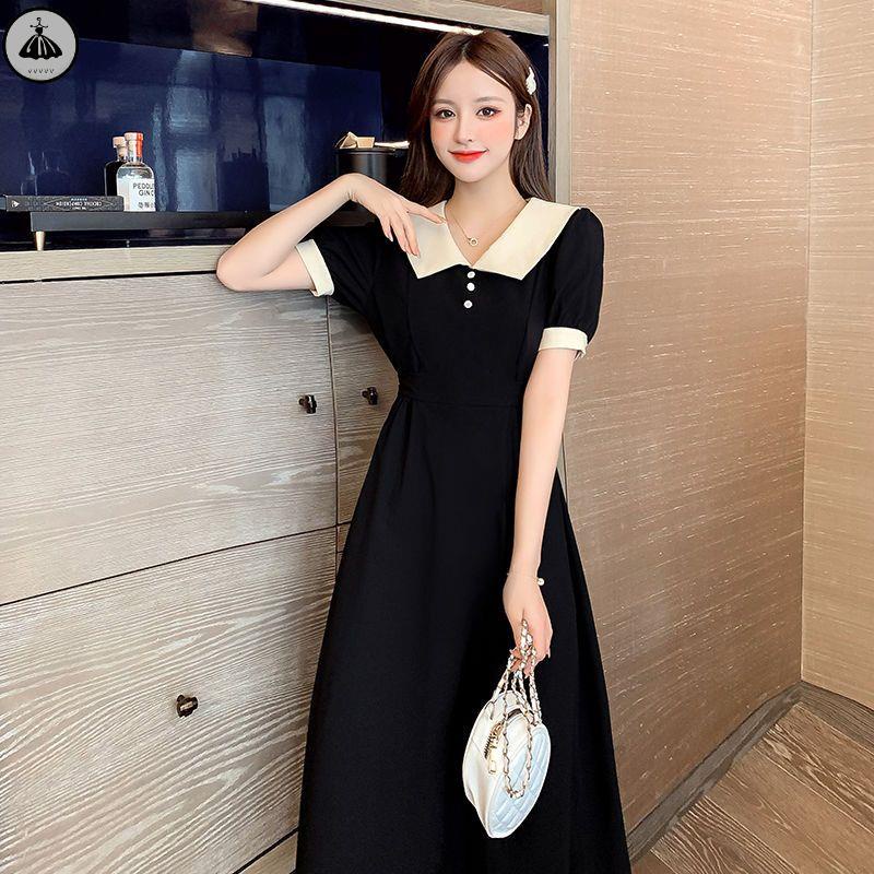 Váy babydoll Đầm Dáng Dài Cổ Búp Bê Thời Trang Mùa Hè 2022 Cho Nữ