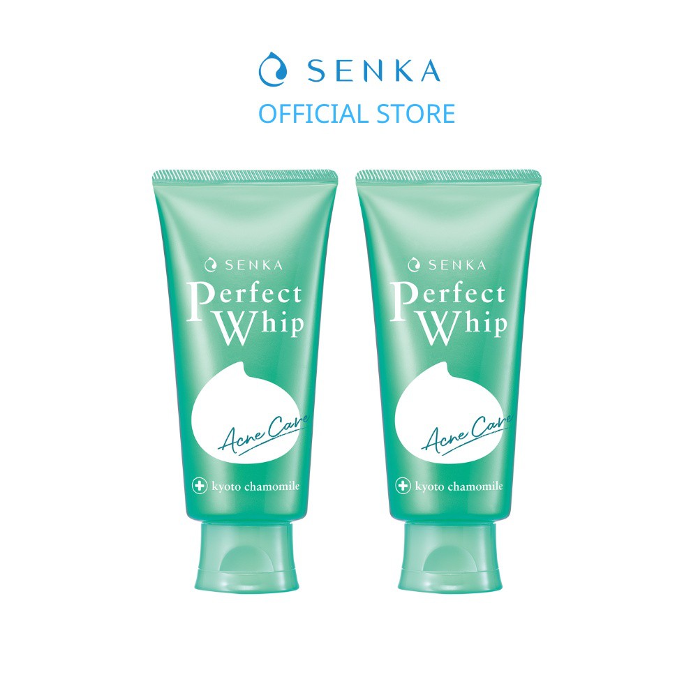 Bộ 02 Sữa rửa mặt dành cho da mụn Senka perfect whip acne care 100g