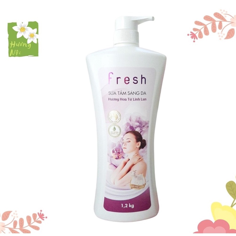 Sữa tắm sáng da tinh chất sữa dê kết hợp hương hoa Fresh