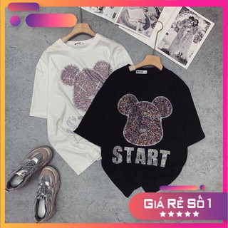 [GIẢM GIÁ] áo dấu quần-phông đính đá -áo phông rộng_freesize đính đá KHUYẾN MẠI