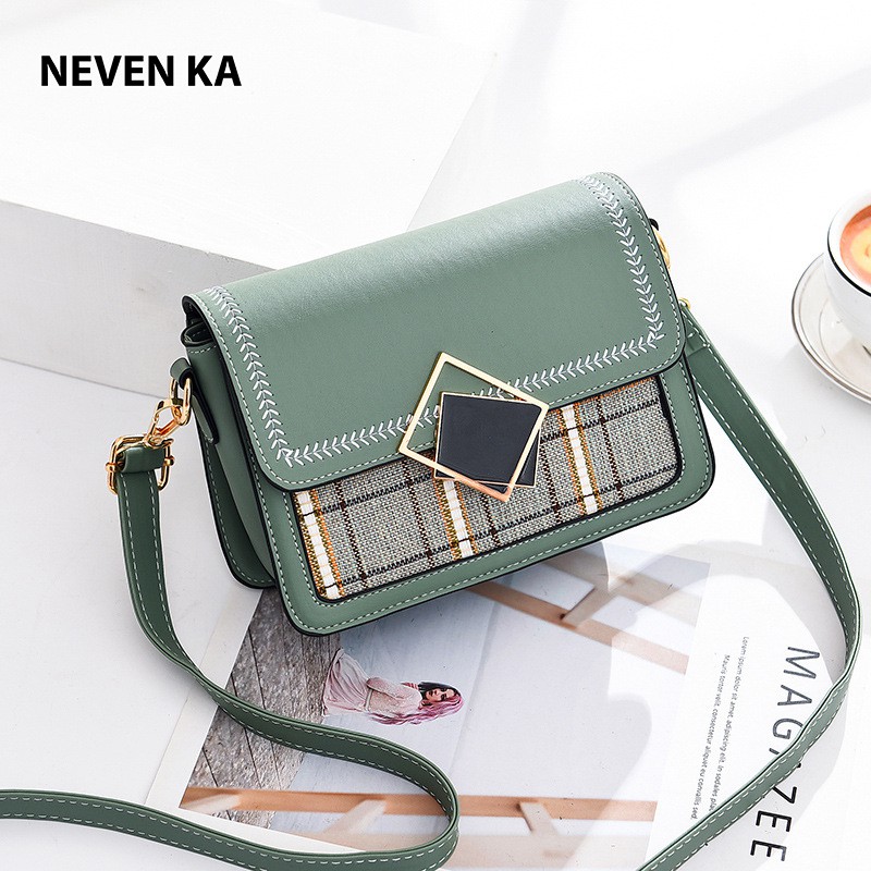 [Mã WABRWB24 giảm 30K đơn 99K] Túi đeo chéo phối dạ xinh xắn thương hiệu NEVENKA N1819 | BigBuy360 - bigbuy360.vn