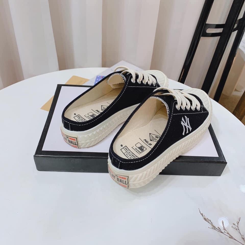 [FLASH SALE ][FULL BOX + BILL]Sục 𝐌𝐋𝐁 NY đen trơn, giày đạp gót hottrend